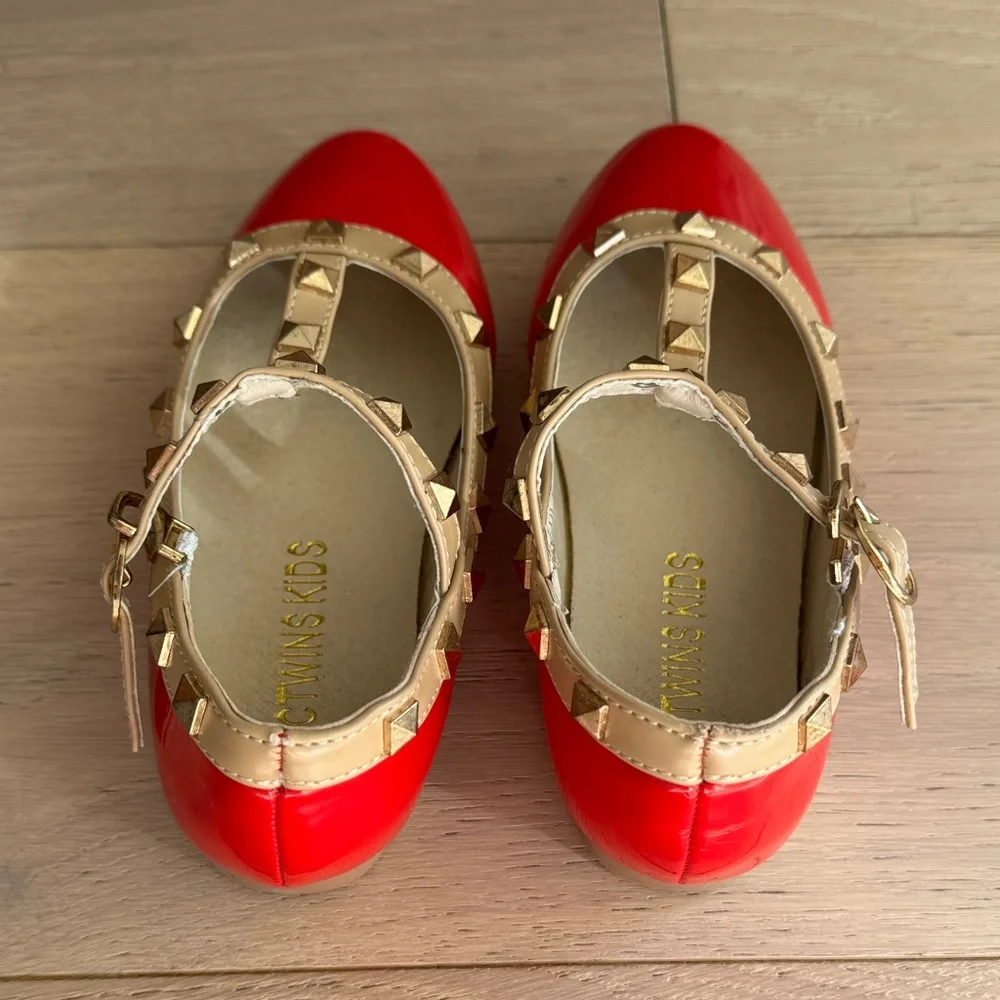 Rockstar Stud Red Patent Leather Toddler Shoes - NEW!